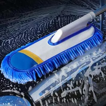 Масштабируемая швабра для мытья автомобиля, щетка для чистки с длинной ручкой, ультра-мягкая синель, средство для автоматического удаления пыли, инструмент для детализации автомобиля