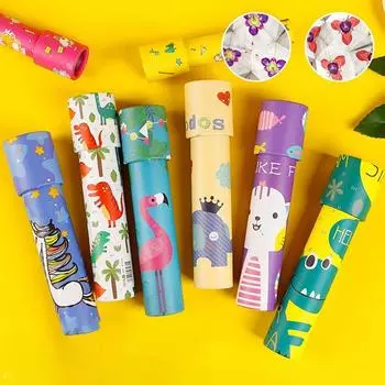 Масштабируемый калейдоскоп, изменчивая обучающая оптическая игрушка, мультяшный мульти-телескоп для детей 07