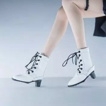 Масштабная фигурка CDToys CD029B Красивые женские модные белые туфли Martin [TOYBARJAPAN] 1/6