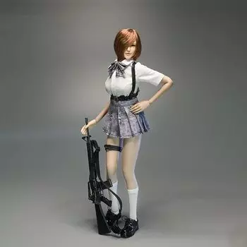 Масштабная фигурка CDToys M015C Последняя сексуальная школьница JK Sailor Uniform Красивый боец и комплект обуви и оружия Не [TOYBARJAPAN] 1/6 Одежда,