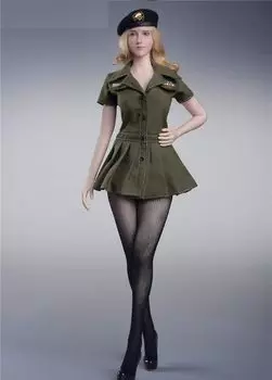 Масштабная фигурка Fire Girl Toys FG070C Бесшовная красивая сексуальная военная форма США и оружие не [TOYBARJAPAN] 1/6 (Голова, Тело, Включено) зелёный