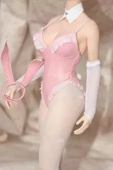 Масштабная фигурка GS Style совместима с телом TBLeague, сексуальная красивая женщина, кожаный стиль, комплект одежды для девочек-кроликов и голова, не [TOYBARJAPAN] 1/6 розовый