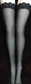 Масштабная фигурка совместима с телом TBLeague OL офисная леди красивые сексуальные модные черные кружевные носки выше колена чулки не [TOYBARJAPAN]