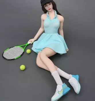 Масштабная фигурка, совместимая с TBLeague и другими телами ZYTOYS ZY5059 Красивая женская теннисная спортивная сумка и набор ракеток и голова не