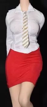 Масштабная фигурка в стиле GS Совместимо с телом TBLeague Сексуальная одежда для офиса в обтяжку [TOYBARJAPAN] 1/6 дамы, секретарши и т. д.. (красная юбка)