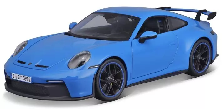 Масштабная модель Porsche 911 GT3 2022 года, литая модель спортивного автомобиля, совместимая с миниатюрой - 1/18 (синий) синий