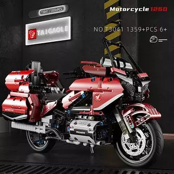 Масштабный мотоцикл Hondas Gold Wing Building Block Модель Кирпичи Игрушки Коллекция для мальчиков Подарки