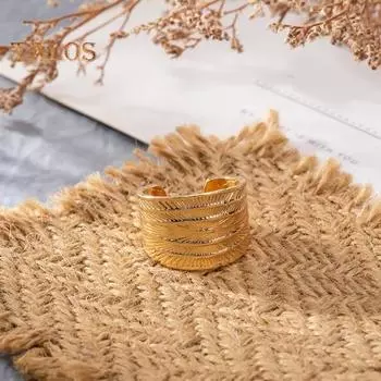 Массивное персонализированное кольцо для мужчин и женщин, золотые модные кольца-манжеты, кольцо на костяшке изменяемого размера, ювелирные изделия, подарок, выбор для повседневной носки, специальные мероприятия золотистый