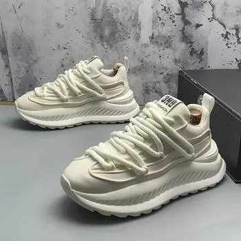 Массивные кроссовки для мужчин, однотонные, модные, повседневные, высококачественные, удобные, нескользящие, на платформе, кроссовки для бега, Tenis Masculino 39