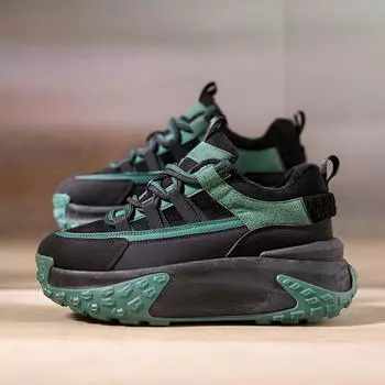 Массивные кроссовки повседневные вулканизированные туфли женские весенние повседневные туфли на платформе женские туфли на толстой подошве со шнуровкой женские 2024 35 зелёный