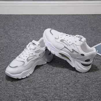 Массивные кроссовки, увеличивающие рост, женская обувь на платформе, новые модные спортивные женские кроссовки с дышащей сеткой, повседневные кроссовки 35 бежевый