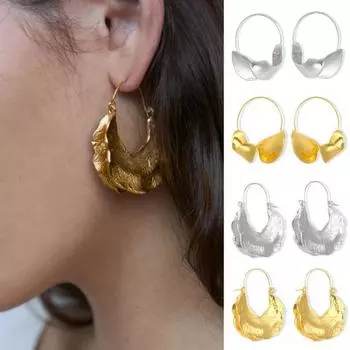 Массивные серьги в стиле ретро-панк, серьги-капли тяжелого металла, роскошные цветные серьги-капли 1 золотистый