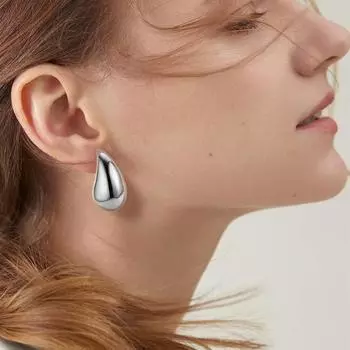 Массивные золотые серьги для женщин, легкие серьги-капли, не выцветающие золотой