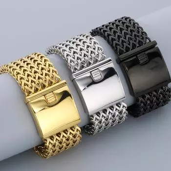 Массивный мужской браслет с квадратной цепочкой Франко шириной 30 мм и длиной 22 см, мужские браслеты и браслеты из нержавеющей стали 316L, 7 цветов 22CM
