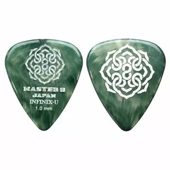 MASTER 8 JAPAN TEARDROP with Hard Grip guitar pick x 10 pieces IFU-TD100 INFINIX-U 1.0mm зелёный
