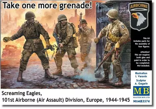 Master Box Американская 101-я воздушно-десантная дивизия, сцена поиска, 4 детали, пластиковая модель MB35074 1/35