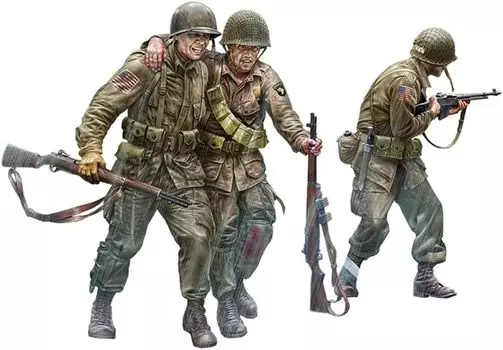 Master Box Американские воздушно-десантные войска Солдат 1944 3 детали много оборудования пластиковая модель MB35219 1/35