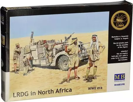 Master Box British Long Range Volunteer Corps LDG Desert Chevrolet Crew North Africa 5 Пластиковая модель MB35098 1/35