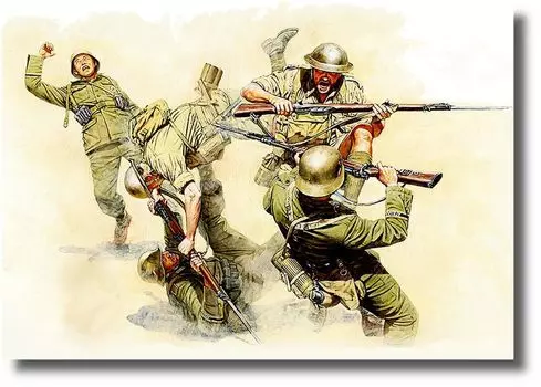 Master Box Combat German Army British Army 5 Figures North Africa Plastic Model MB35092 1/35 Hand-to-hand vs. 1941-42