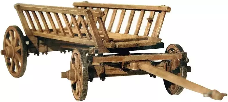 Master Box Европейская сельскохозяйственная 4-колесная повозка без лошадей Пластиковая модель MB35037 1/35