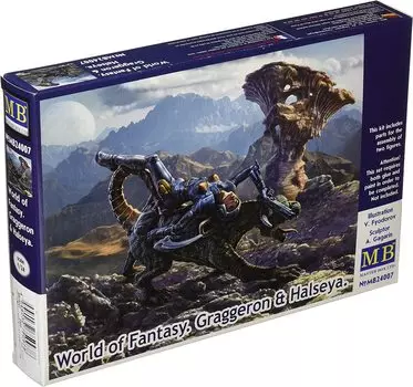 Master Box Fantasy Series Дракон и женщина-воин Глагерон Халсея Пластиковая модель MB24007 1/24 № 1