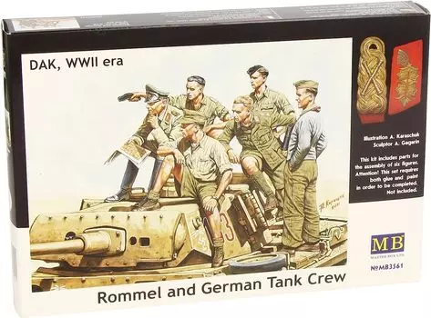 Master Box Генерал Офицерская майка 6 частей пластиковая модель MB35061 1/35 Германия/Африка Роммель/штаб
