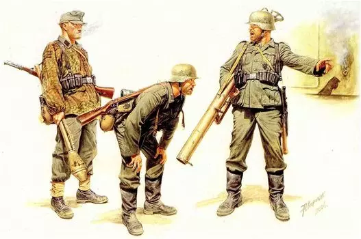 Master Box German Infantry FAUSTMAN Jaegerfaust 3 pieces plastic model MB35015 1/35 1943-1945