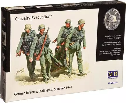 Master Box Немецкий транспорт для раненых солдат Сталинград 1942 5 частей Пластиковая модель MB35041 1/35