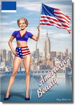 Master Box Pinup Series Betty and Stripes Пластиковая модель MB24002 1/24 Бикини/Звезды