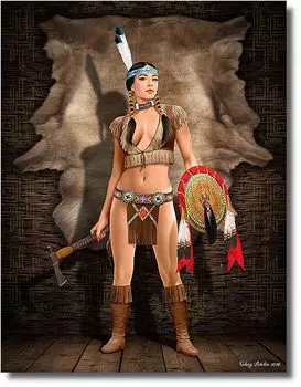 Master Box Pinup Series Thunder Spirit Девушка в стиле вестерн-индейца Пластиковая модель MB24019 1/24