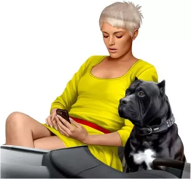Master Box Tracker Series Joni Lookout Johnson Pet Dog Max Plastic Model MB24045 1/24
