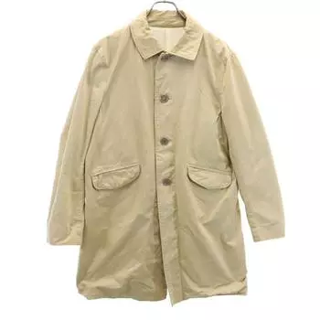 MASTER&CO. Сделано в Японии Пальто с воротником-стойкой, длинный рукав, XS, бежевое, мужское, б/у