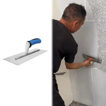 Мастерок для гипсокартона с квадратным зубом, ручной инструмент для бетона, плитка, напольное покрытие 4mm Square Tooth