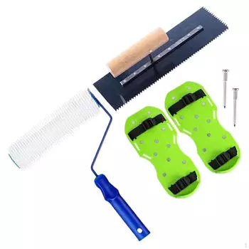 Мастерок для штукатурки бетона с деревянной ручкой, зубчатый инструмент для пола размером 5 мм