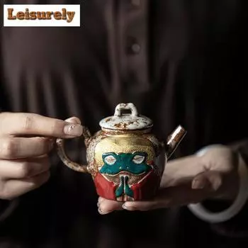 Мастерская ручная работа Zhiye обожженная керамическая чашка для чая, золотая чашка для сбора богатства, китайский чайник для заваривания чая, чайная утварь, подарочная коллекция