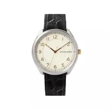 [МАСТЕРСКИЕ РАБОТЫ] Часы Masterworks Quattro 003 MW06SI1-GCBKG81 мужские, сделаны в Японии, кварцевые, 39 мм, кожаный ремешок, мужские часы
