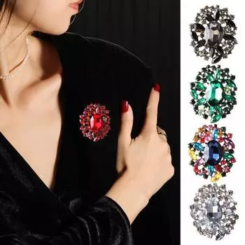 Мастерство, модная новинка, индивидуальные аксессуары из искусственного кристалла для женщин, аксессуары, брошь кофейный