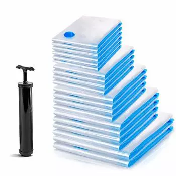Masthome Futon Compression Bag Clothes Compression Bag with Manual Pump Set of 20 Vacuum Compression Storage Bags Highly Sealed Thick Dustproof