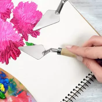 Мастихин Паллет Гладкий Край Универсальная Краска Смешивание Цветов Для Украшения Торта