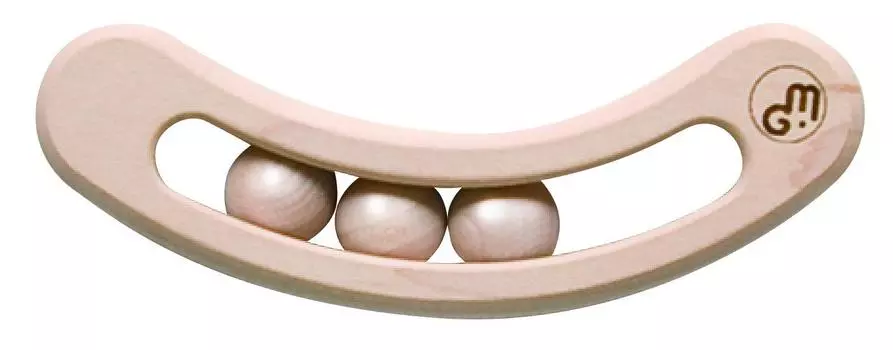 Mastro Geppetto Wooden Toy Rattle FAVA NATURAL