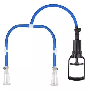 Мастурбация Насос для увеличения сосков Игрушка для флирта Насос для увеличения клитора Секс-игрушки для женщин Клапан Вакуумный насос Double Pump