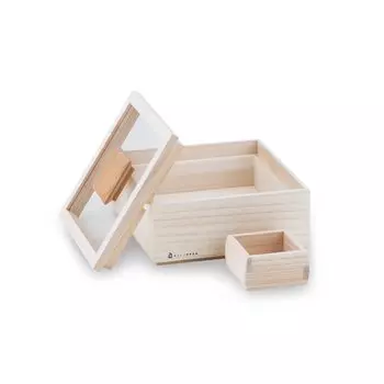 Masuda Kiribako Store Банка для риса Paulownia с чашкой для риса Хранение риса Paulownia в коричневом мультизерновом сухом консерванте для влажности (1 кг)