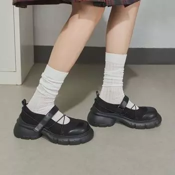 Masuism 2024 Летние повседневные универсальные туфли Мэри Джейн на платформе 39 чёрный