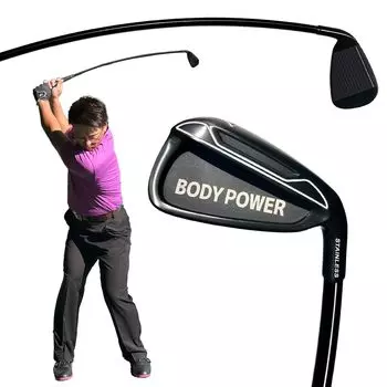 Мат для паттера Studio Body Power Real Iron клюшка для отработки липкого свинга BODY POWER REAL IRON Гибкая головка для бега и гольфа, оборудование для коррекции замаха чёрный