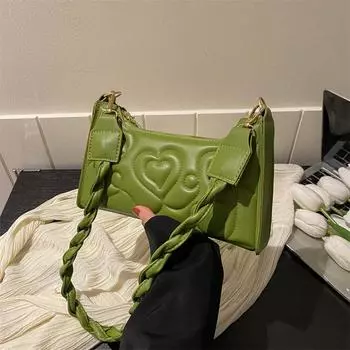 Мать и дитя 2024 новый тренд Sense сумка иностранного стиля женская сумка однотонная модная подмышечная складка портативная модная женская маленькая квадратная сумка белый