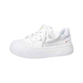 Matcha green high value thick baseplate shoes round head design big head shoes youthful vitality versatile student shoes women 35