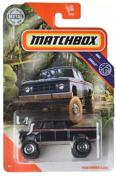 Matchbox 1968 Dodge D200 Jungle [черный] 65/100 чёрный
