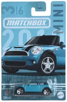 Matchbox 2010 Mini Cooper S Cabrio Teal 3/6