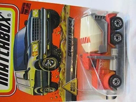 MATCHBOX OF 100 WHITE AND RED BUILD IT SERIES PETERBILT CEMENT TRUCK COLLECTIBLE By MATTEL #93 DIE-CAST [item]