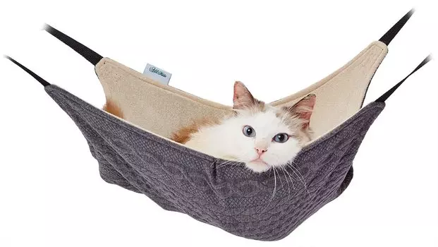 MATE Cat Hammock Knit Fabric Wrapped Cat Mock Gray One Size ADD. серый